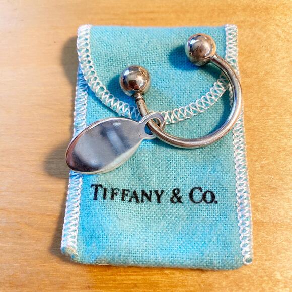 Authentic New "RETURN TO TIFFANY" Screwball Key Ring Sterling Silver Pouch - Picture 2 of 5